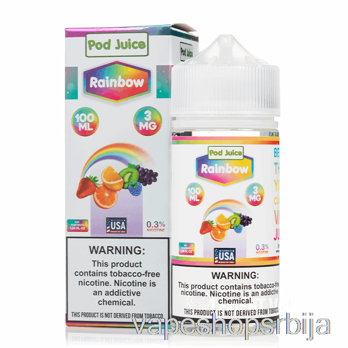 Vape Bez Nikotina Rainbow - Pod Juice - 100mL 3mg